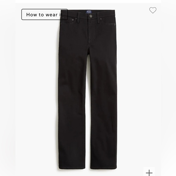 J. Crew Flare Crop Black Jean in All Day Stretch - Picture 5 of 5